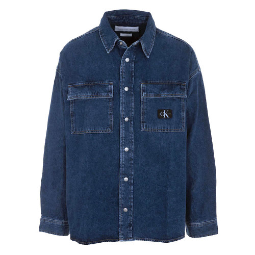 Calvin Klein Ανδρικό πουκάμισο Oversized Linear Denim Shirt